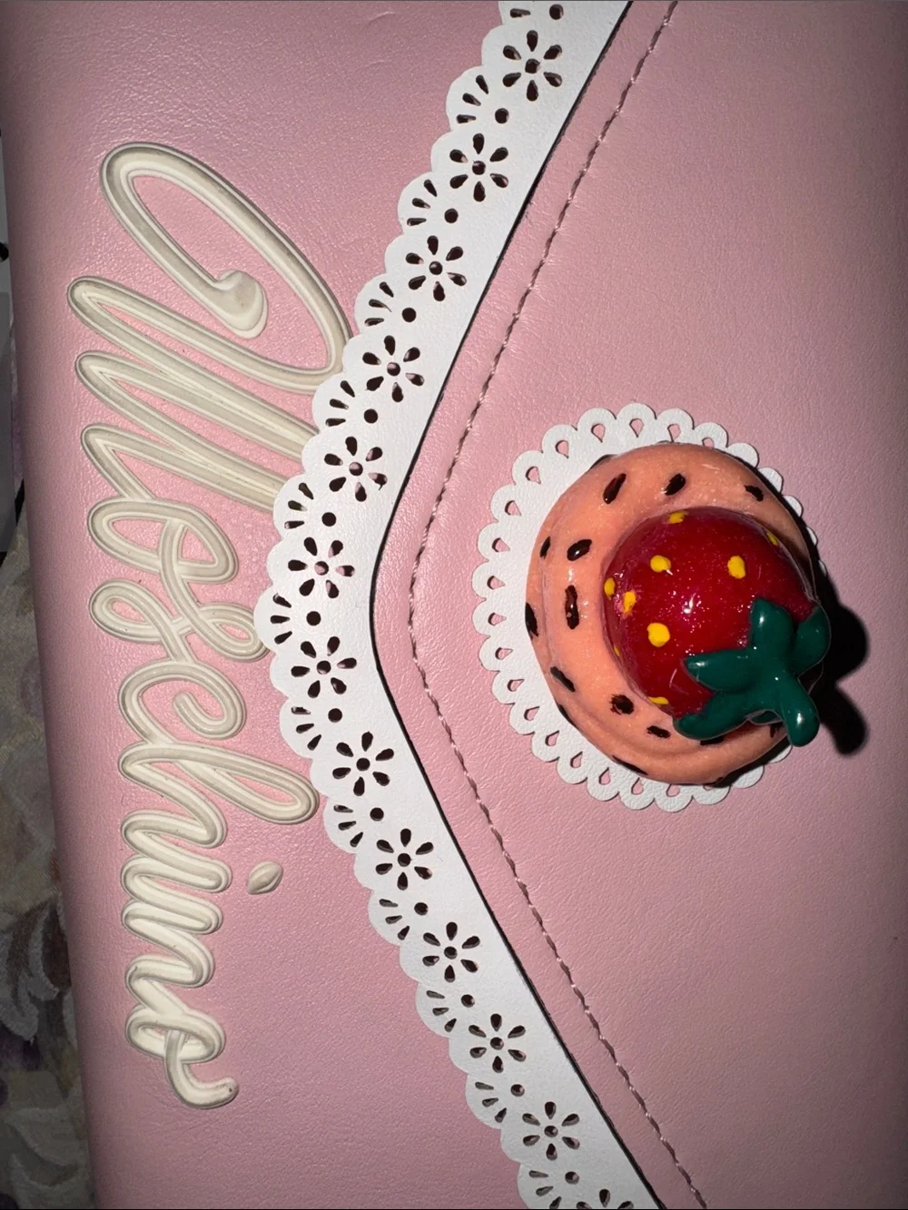 Moschino Cake 🍰 Slice Look 25 Clutch Pink Macaron Strawberry Bakery Bag Purse